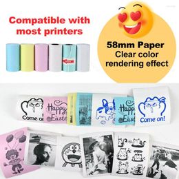 58mm Thermal Colour White Sticker Adhesive Notes Paper Rolls DIY Receipt Bill Drawing For Peripage A6 Mini Po Printer Papers