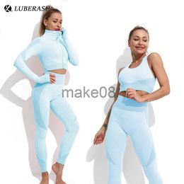 Women's Tracksuits 2 Yoga Set Workout Gym Clothing Fitness For Women's Tracksuit Outfit Leggings Sport Bras Top Long Sleeve Women Sportswear Suit J230720