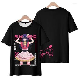 Men's T Shirts Fashion Anime T-Shirts Of OSHI NO KO Hoshino Ai Arima Kanae And B Komachi Short-Sleeve Tee