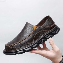 Dress Shoes Men Genuine Leather Casual Shoes Handmade Soft Sneakers Breathable Driving Shoes Designer Male Loafers Fashion Zapatos Hombre L230720