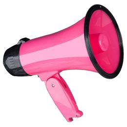 Other Electronics 25 Watt Compact Ser PA Bullhorn with Builtin Siren Voice Recorder Bottle Opener Pink 230719