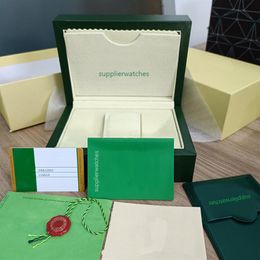 hjd Rolex green brochure certificate watch boxes AAA quality gift surprise box clamshell square exquisite boxes Accessories Cases 308S