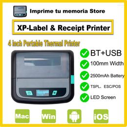 Xprinter 4 Inch Portable Label Printer Compatible With Mobile Phone And Computer 2 In 1 Thermal Bluetooth