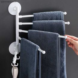 Wall Mount Punch Free Adhesive Bathroom Towel Holder Hanger Shelf Rack Organiser Cabinet Door Hanging Holder Organisers Stand L230704