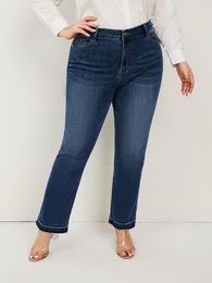 Women's Jeans Plus Size Casual Medium Stretch Full Length Regular Fit Bootcut