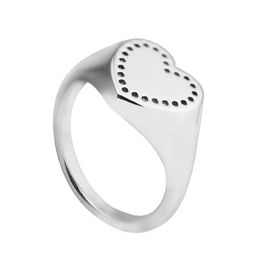 Compatible with Pandora Jewellery ring silver Heart Signet rings 100% 925 sterling silver Jewellery whole DIY For Women2204