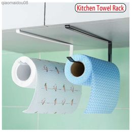 Paper Roll Holder Towel Rack Home Storage Toilet Bathroom Storage Rack Hanging Shelf Kitchen Tissue Accessoriy Wall Stand Hanger L230704