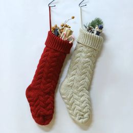 By Sea Knitting Christmas Stocking 46cm Gift Stocking-Christmas Xmas Stockings Holiday Stocks Family-Stockings indoor decoration DO1413 LL
