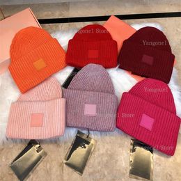 Top quality Winter Beanie Skull designer Hats Solid Colour Wool Knit Women Casual Hat Warm Female Soft Thicken Hedging Hip hop Cap 2449