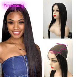 Brazilian Human Hair 5 5 Lace Front Wig Straight Body Wave 5X5 Lace Wigs 20-32inch Body Wave Virgin Hair Products Whole233W