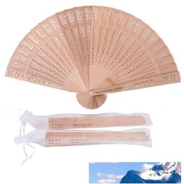 Personalized Wooden hand fan Wedding Favors and Gifts For Guest sandalwood hand fans Wedding Decoration Folding Fans345o