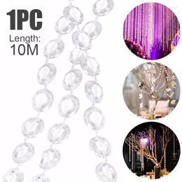 Curtain 10M Wedding Decor Bead Acrylic Crystal Beads Iridescent Garland Strand Shimmer Curtains Party Decoration