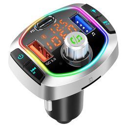 Car Bluetooth 5 0 FM Transmitter Wireless Hands Audio Receiver Auto MP3 Player 2 1A Dual USB Fast Charger Car Accessories224o