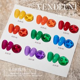 Nail Polish 9 pieces/set transparent amber gel nail enamel gel nail art manual UV gel nail polish decal glass gel DIY 230718