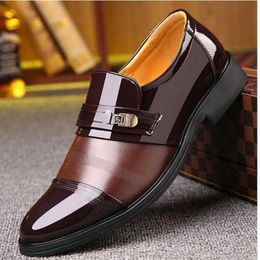 Dress Shoes New Brand Men Formal Shoes slip on Pointed Toe Patent Leather Oxford Shoes For Men Dress Shoes Business big size 458 L230720