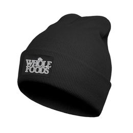 Fashion Whole Foods Market Plaid printing Winter Warm Beanie Skull Hats Street Dancing pink Flash gold White marble Vintage old196W