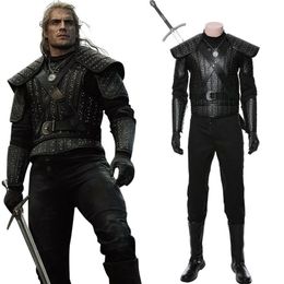 Movie The Witcher Cosplay Geralt of Rivia Costume Halloween Adult Male Outfit288P
