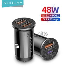Other Batteries Chargers KUULAA Mini USB Car Charger Quick Charge 4.0 PD 3.0 48W Fast Charging Charger For iPhone Huawei Xiaomi Mi Type C Mobile Phone x0720