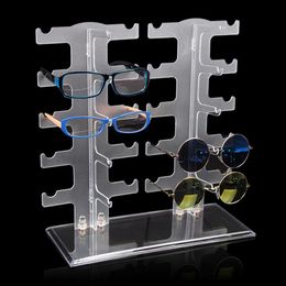 TONVIC Whole Frosted Plastic Glasses Sunglass Display Stand Holder Rack For 10 Pairs 120411RY-SUNS04I206R