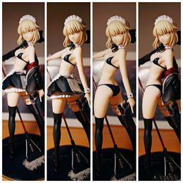 Anime Manga Japanese Anime Fate/Grand Order Anime Figure Maid Saber Ver Pvc Action Figurine Collection Model doll