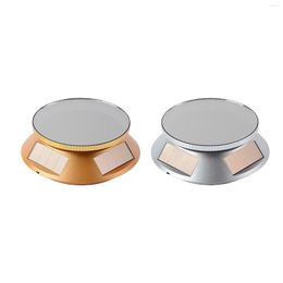 Jewelry Pouches Rotating Display Stand 360 Degree Turntable Decorating Solar Smooth Holder For Show Pography Shop Watch