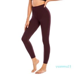 LU Women's Yoga Leggings Seamless brand logo for Women High Waist Stretchy Gym Fitness Pants Tights Push-up Sporting Bottoms lemon