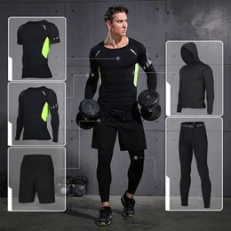 Men's Tracksuits Vansydical Sports Suits Mens Tracksuit Running Sets Gym Running Suit Fitness Compression Tights Workout Sportswear Jogging Suit J230720