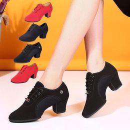 Dance Shoes Women Latin Dance Shoes Jazz Ballroom Salsa Dancing Shoes Woman High Heels Children Training Modern Tango Dance Sneakers Female 230719