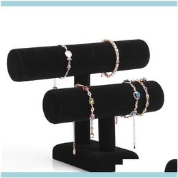 banner stand Jewellery Stand Packaging 2 Layer Veet Bracelet Necklace Display Angle Watch Holder T-Bar Multi-Style Optional Wfxxf Dr242l