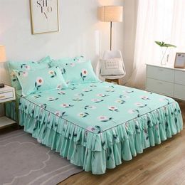 Sheets & Sets 2021 Band Lace Bed Skirt 2pieces Cases Bedding Set Princess Bedspreads Sheet For Girl Cover259b