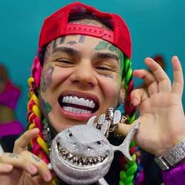 6ix9ine lo stesso grande ciondolo di squalo pieno di zirconi personalità della moda hip hop rap collana da uomo Jewelry275k