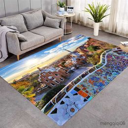 Carpets 3D Carpet Natural Scenery Printing Carpet Living Room Large Area Carpet Landscape Bedroom Anti-slip Mat Decoration Tapete Sala R230720