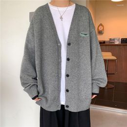 Men's Sweaters Fall 2023 Product Pure Color Cardigan Trendy Brand Sweater Jacket