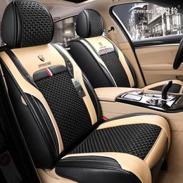 Car Seat Covers Durable Leather Universal Five Seats Set Cushion Mats For 5 seat Seater car Fashion 0382758