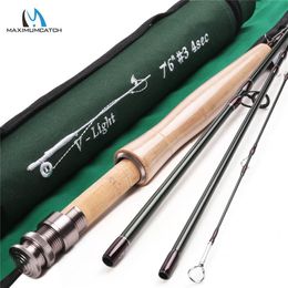 Maximumcatch V-Light 6ft 6 6ft 7ft 7 6ft 1 2 3wt Fly Rod Graphite IM10 Carbon Fibre So Light Weight Fly Fishing Rod2671