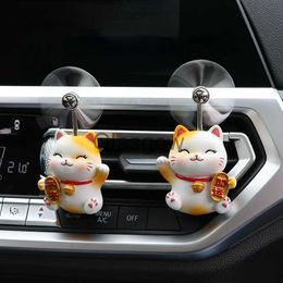 Car Air Freshener Car Air Freshener Lovely Cat Fragrance Diffuser Cute Animal Interior Accessories Car Air Conditioner Outlet Vent Perfume Clip x0720