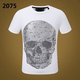 23SS PP Men T Shirt designer Skull Diamond t-shirt Short sleeve Phillip Plain Brand lapel high Quality Skulls polo SHIRT tops PP1006