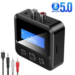 MP34 Adapters Bluetooth 50 Transmitter Receiver EDR Wireless Adapter USB Dongle 35mm AUX RCA for TV PC Headphones Home Stereo Car HIFI Audio 230719