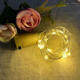 Strings 1M 2M Led String Light For Holiday Home Wedding Decoration Indoor Cork Shaped Bottle Stopper Lamp Button Battery Powered