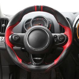 Hand Sewing Genuine Leather Car Steering Wheel Cover Anti-slip for Mini Cooper S One Countryman Clubman R60 F60 F54 F55 F563109