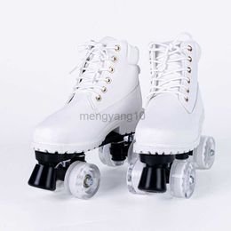 Inline Roller Skates Roller Skates Shoes Quad Skating Shoes Flash Skates Sneakers Training Roller Skating Europe Size PU Leather Men Woman Unisex HKD230720