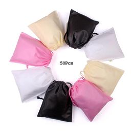 50Pcs lot 16x20 20x28 25x30 25x36cm high quality Non-woven Fabric bags drawstring bag Packaging Organiser Gift Bag Custom LOGO305R