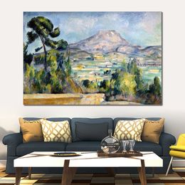 Modern Landscape Canvas Art La Montagne Sainte-victoire Paul Cezanne Painting Hand Painted High Quality