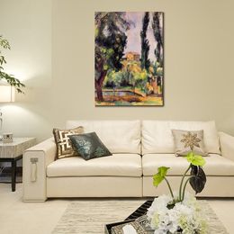 Large Abstract Canvas Art the Jas De Bouffan Paul Cezanne Hand Painted Oil Painting Statement Piece for Home