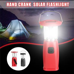 Rechargeable Hand Crank Solar Dynamo Led Flashlight 6 High Brightness LED Emergency Camping Traveling Lamp Lights Lanterns213A
