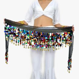 Cheap Dancewear Women Practise Clothing Triangle Hip Scarf Colourful Rhinestone Adjustable Fit 88Gold Coins Belly Dance