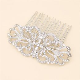 New Fashion Insert Hair Accessories Rhinestone Alloy Hair Combs High-end Ladies Accessories Bridal Party Headpieces207r