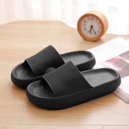 Womens Summer Slippers Rubber EVA Pool Bath Shoes Woman Ladies Indoor Casual Sandal Loafers 2023 Thick Sole Black White