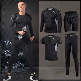 Men's Tracksuits Men's Compression Sportswear Gym Running Sports Suit Basketball Tight Clothes Fitness Training Set Jogging Tracksuits Rash guard J230720