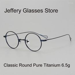 Sunglasses Frames Designer Retro Round Titanium Glasses Frame Men Women Ultralight Eyeglasses Optic Prescription Eyewear Spectacles